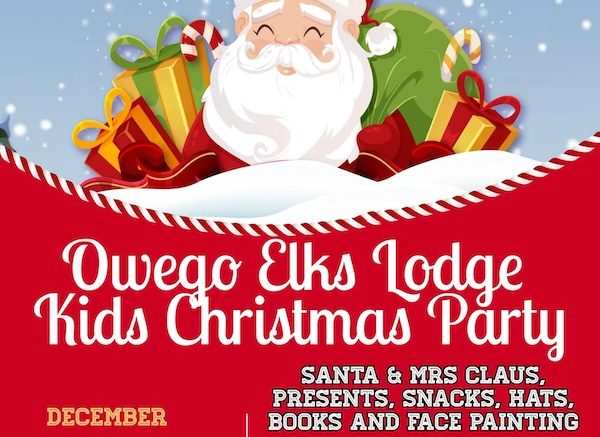Save the Date: Annual Kids Christmas Party at Owego Elks Lodge set for December 13