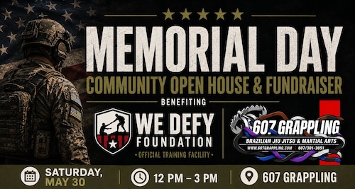 Veteran-Owned 607 Grappling to Host Memorial Day Community Fundraiser Benefiting the We Defy Foundation